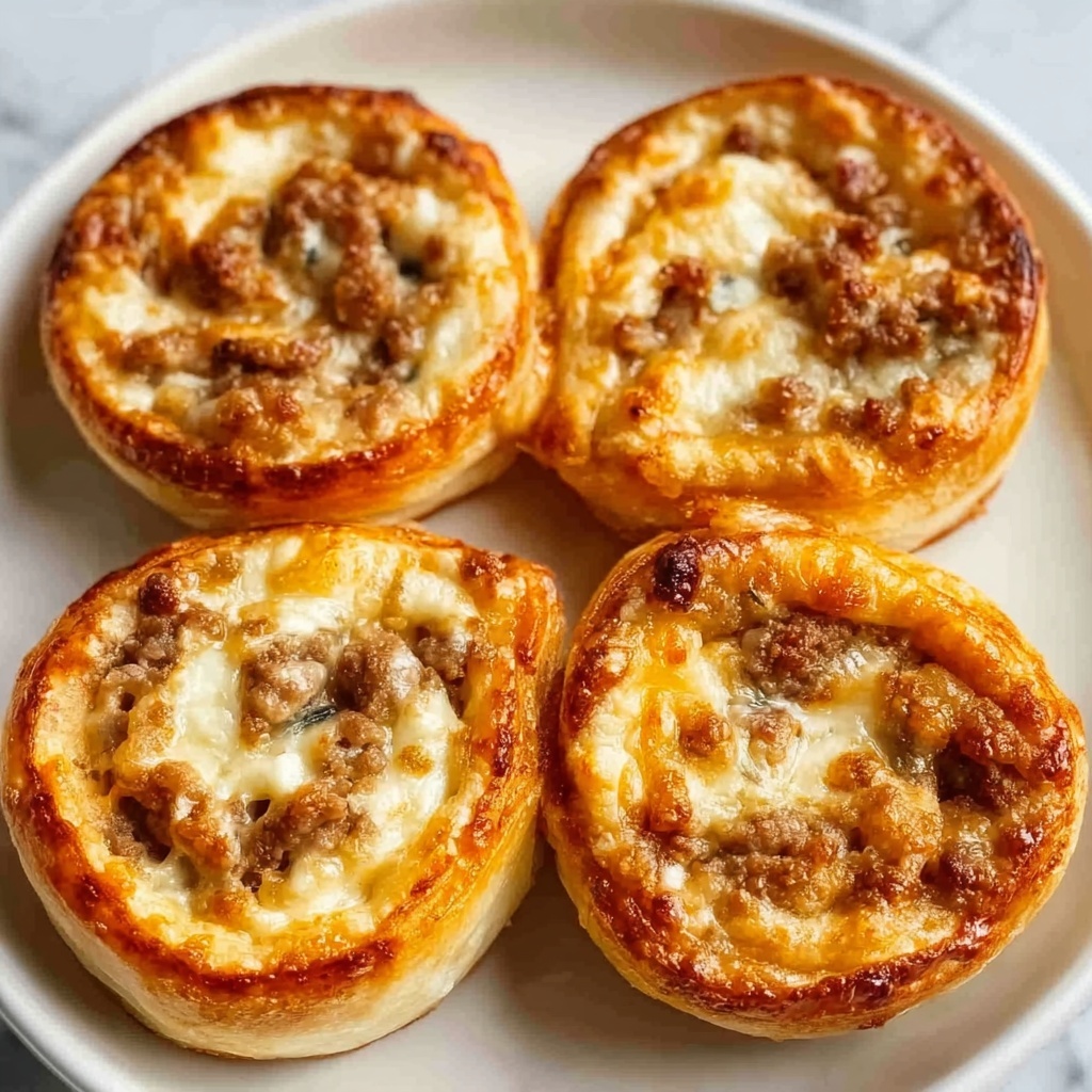 Sausage and Cheese Crescent Roll Pinwheels Recipe - Recipe Image