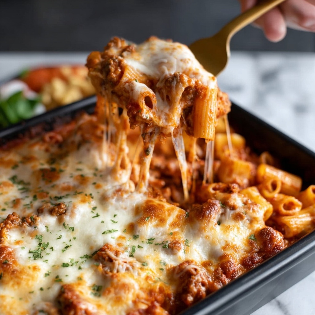 Cheesy Baked Rigatoni Recipe - Recipe Image