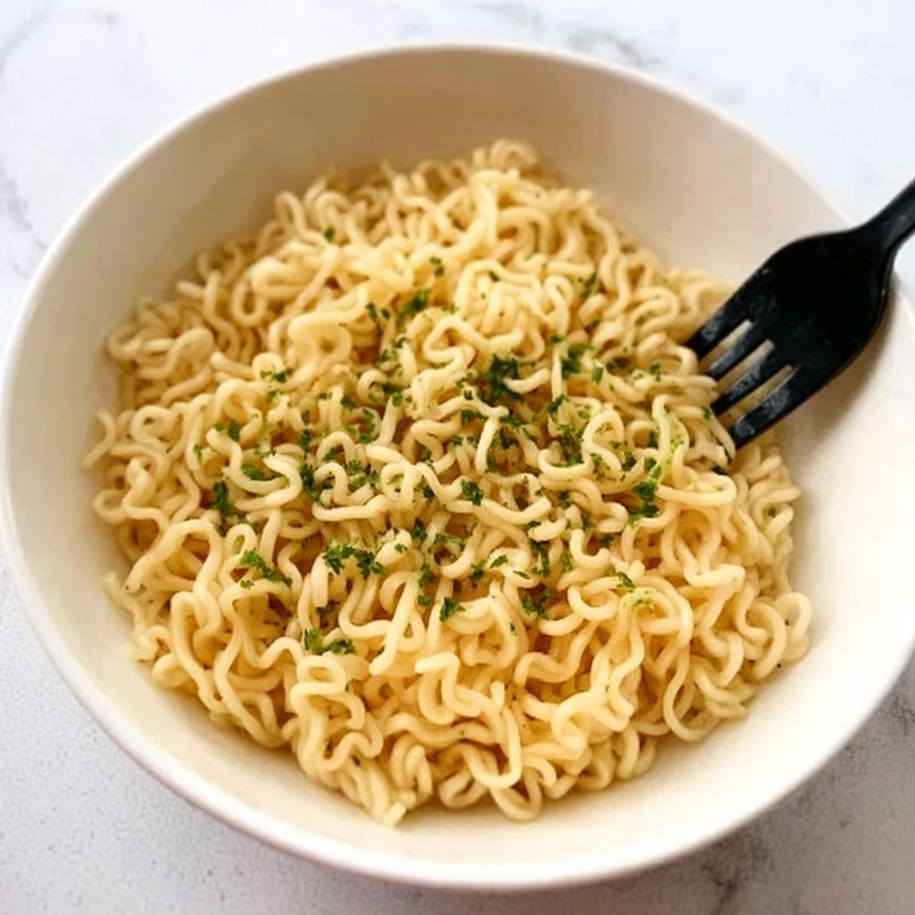 Garlic Butter Ramen Noodles Recipe - Recipe Image