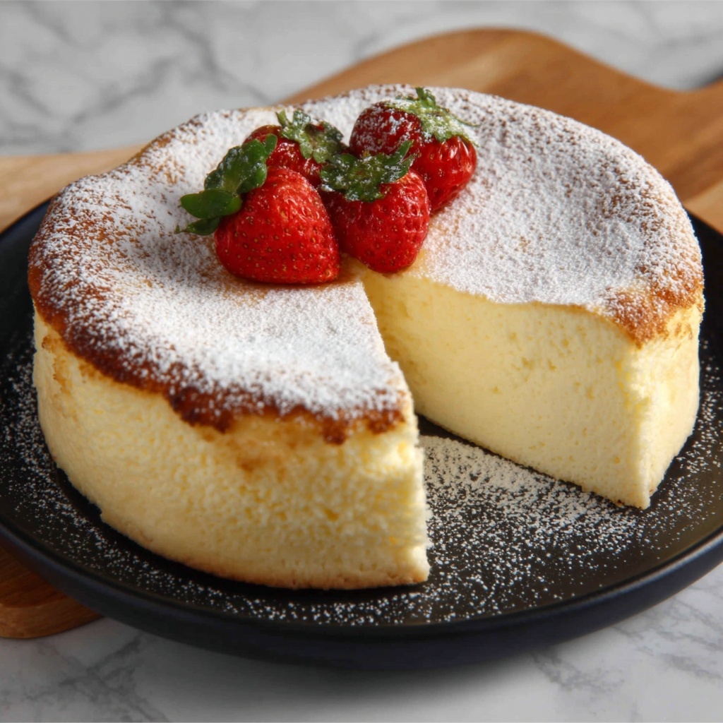 Japanese Cotton Cheesecake: Discover this Fluffy Delight! Recipe - Recipe Image