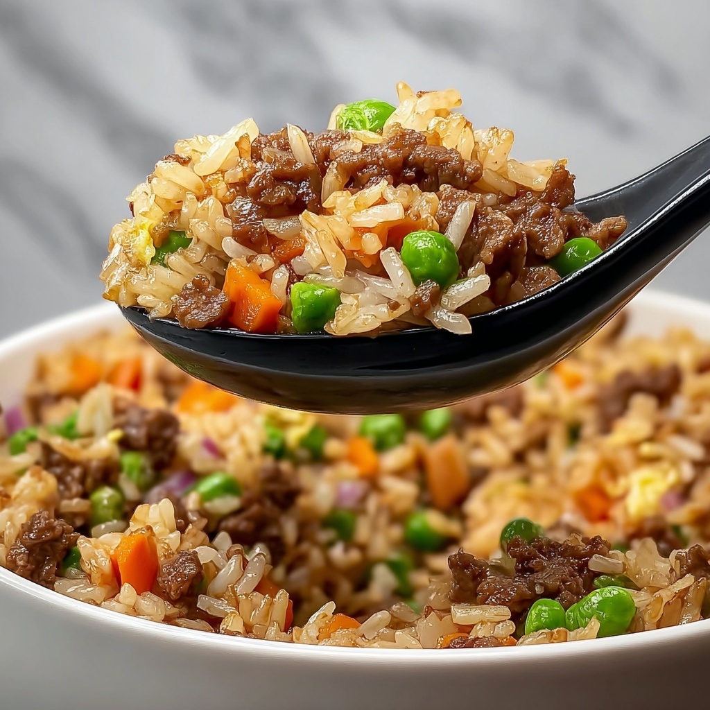 Onion Beef Fried Rice Recipe - Recipe Image