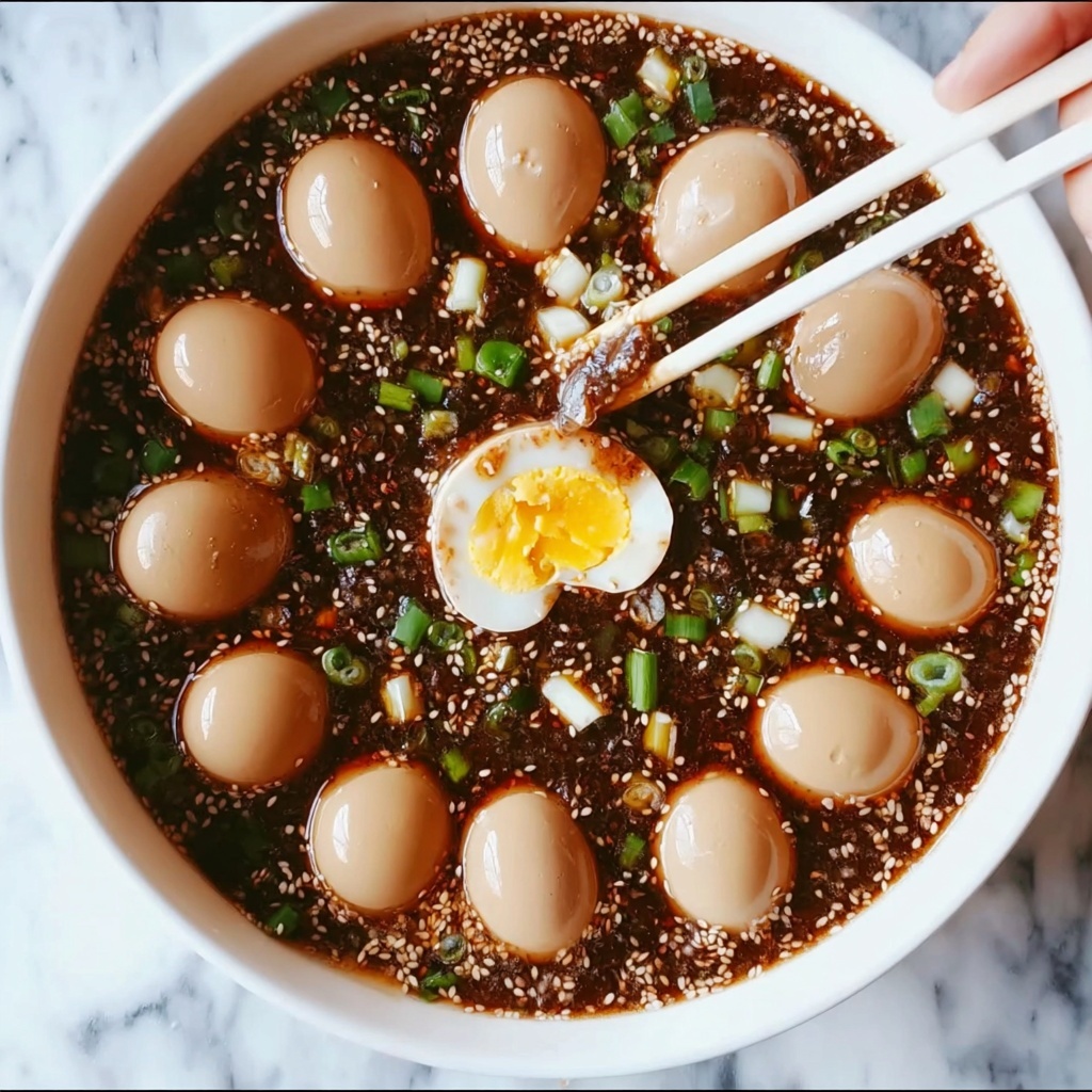 Savory Korean Marinated Eggs Recipe - Recipe Image