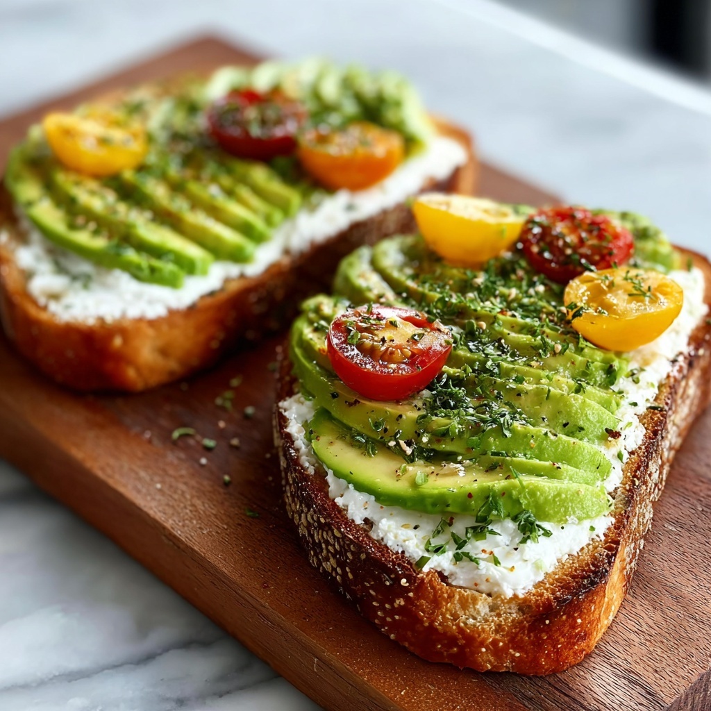 Avocado Cottage Cheese Toast Recipe - Recipe Image
