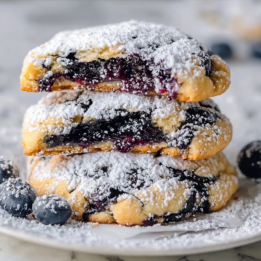 Blueberry Crinkle Cookies Recipe - Recipe Image