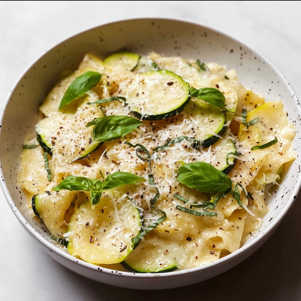 Lemon Basil Zucchini Pasta Alfredo Recipe - Recipe Image