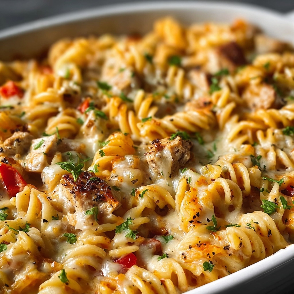 Cajun Cream Cheese Chicken Pasta Bake Recipe - Recipe Image