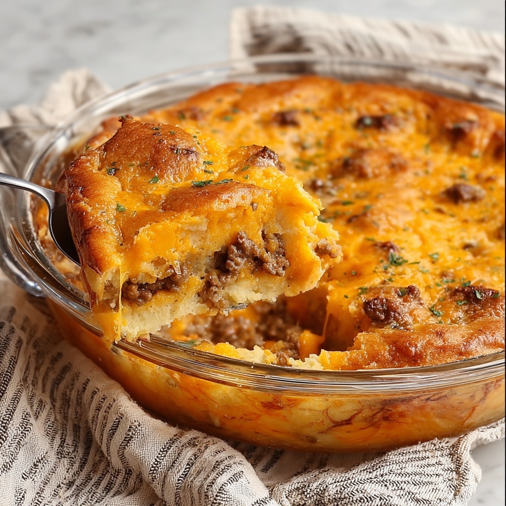 Cheddar Bay Ground Beef Cobbler Recipe - Recipe Image