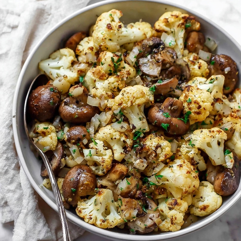 Garlic Cauliflower and Mushrooms Recipe - Recipe Image