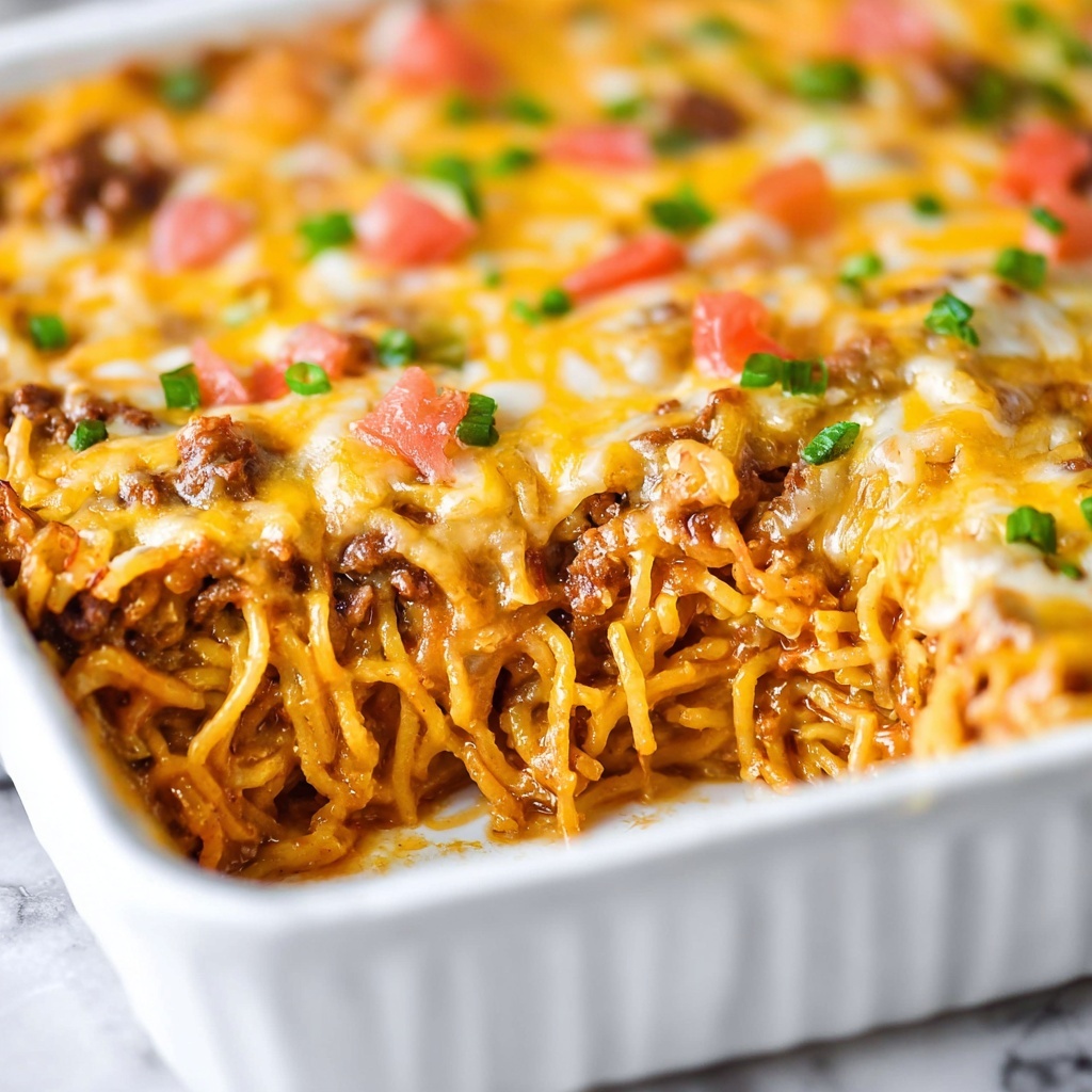 Taco Spaghetti Casserole Recipe - Recipe Image