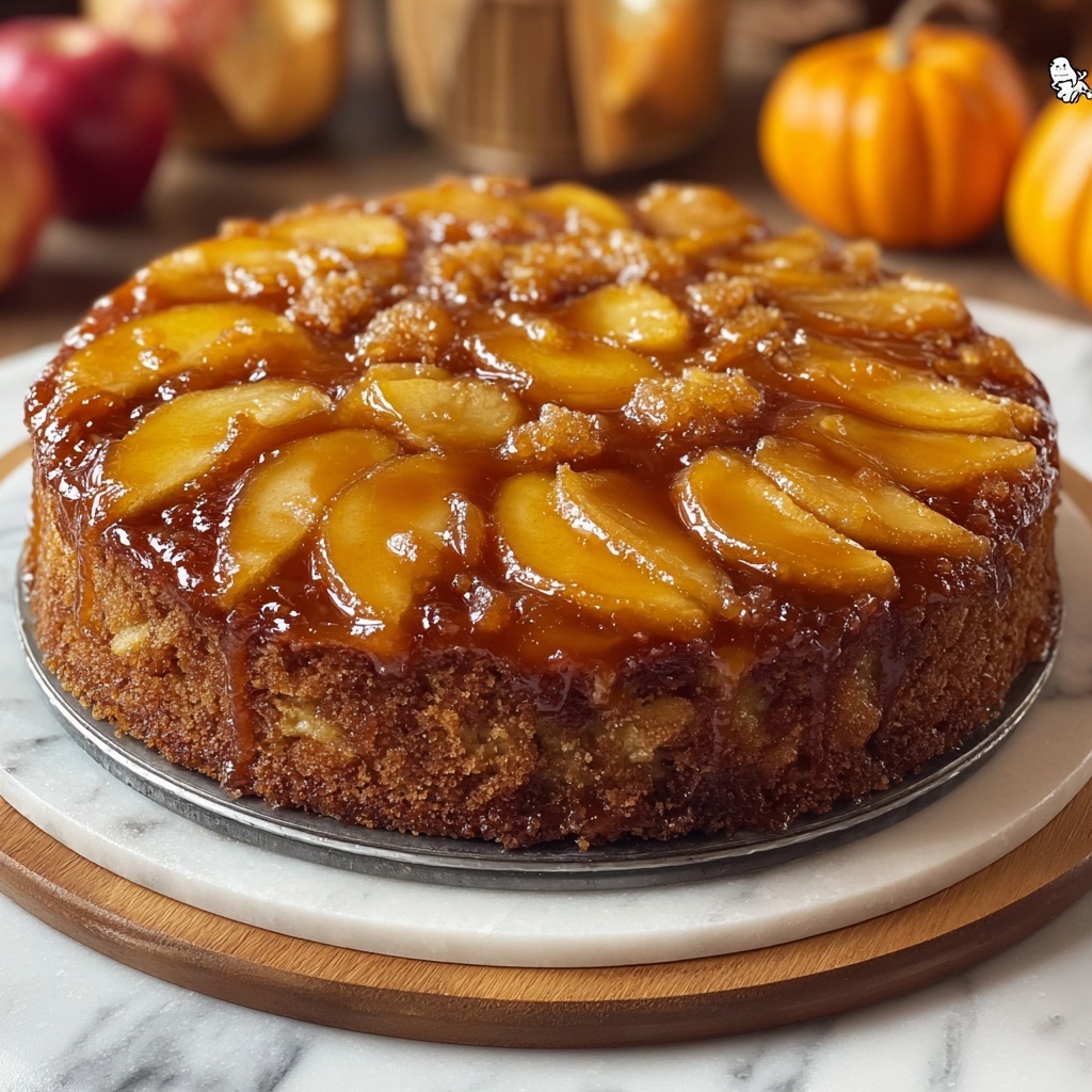 Vegan Upside Down Apple Cake Recipe - Recipe Image