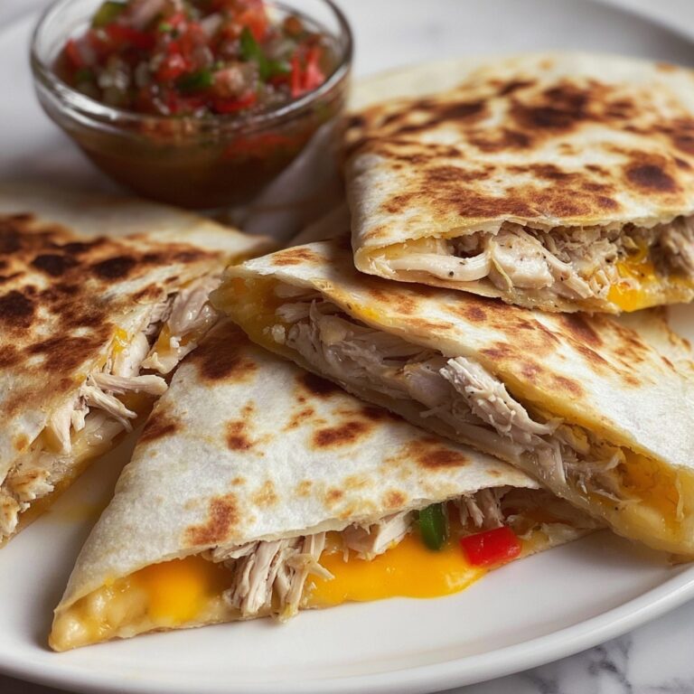 Pulled Chicken Quesadilla Triangles Recipe