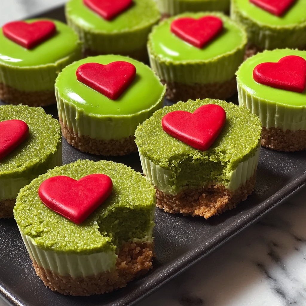 Grinch Mini Cheesecakes: Irresistible Holiday Delight Recipe - Recipe Image