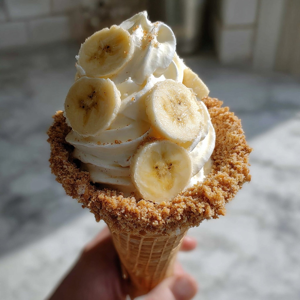 Banana Pudding Cheesecake Cones Recipe - Recipe Image