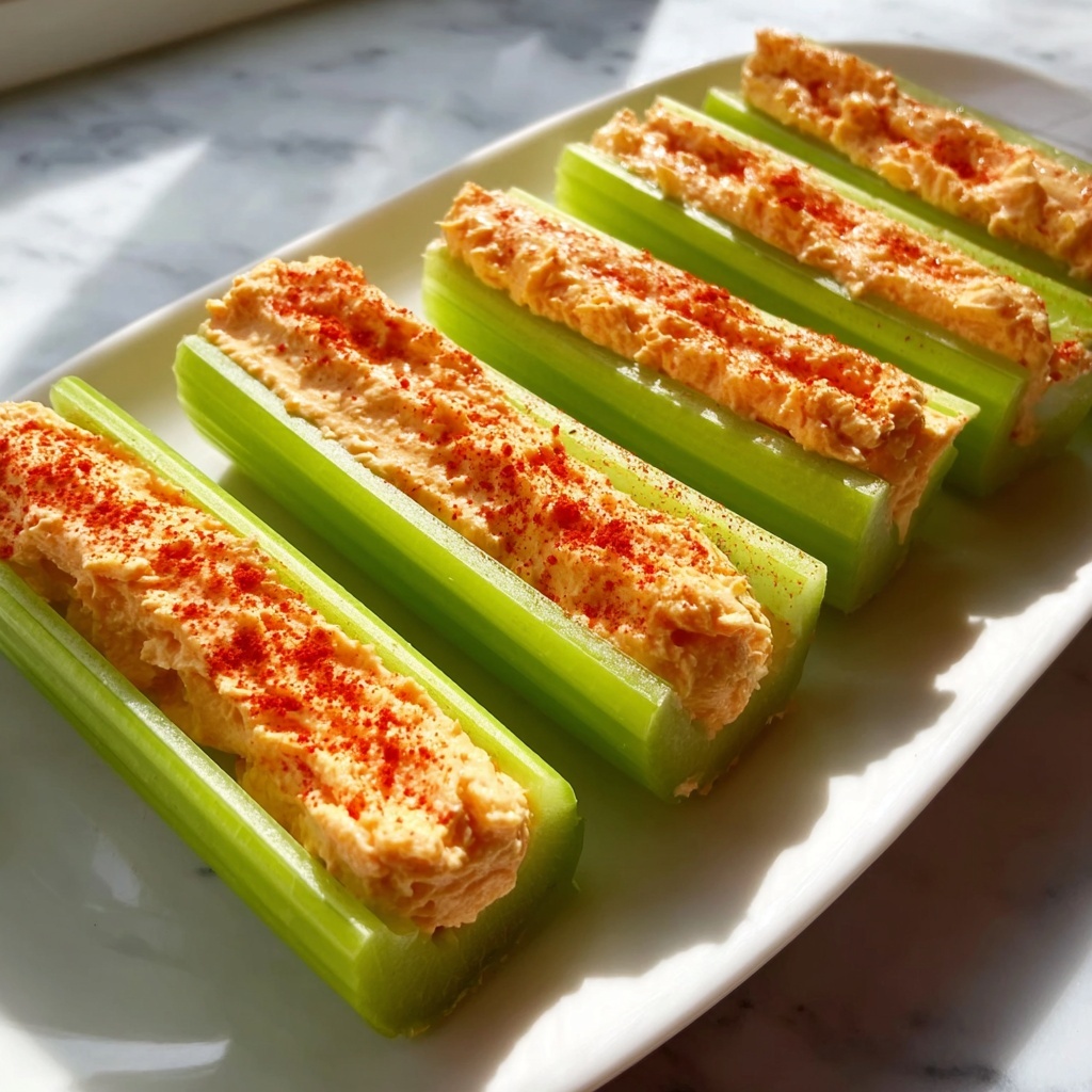Pimento Cheese Stuffed Celery Sticks: 7 Heavenly Bites Recipe - Recipe Image
