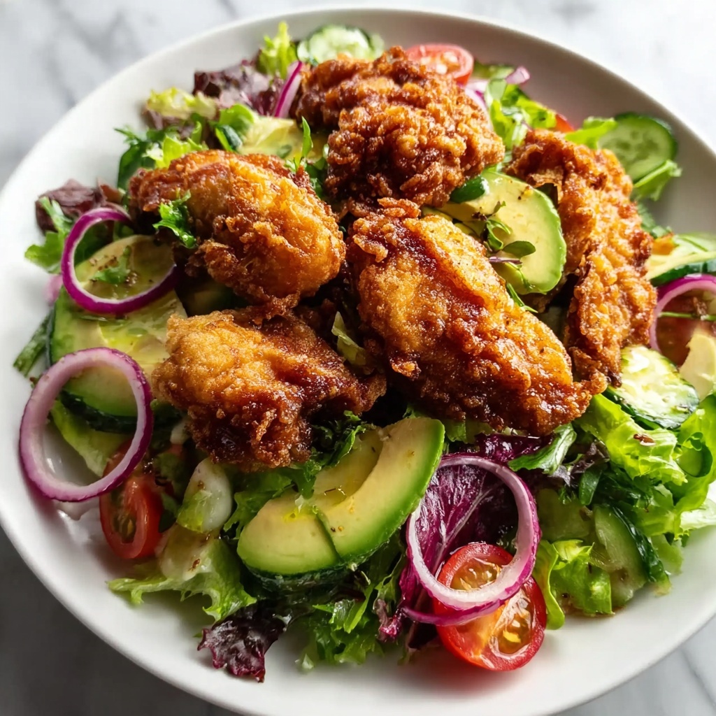 Fried Chicken Salad with Buttermilk Dressing Recipe - Recipe Image