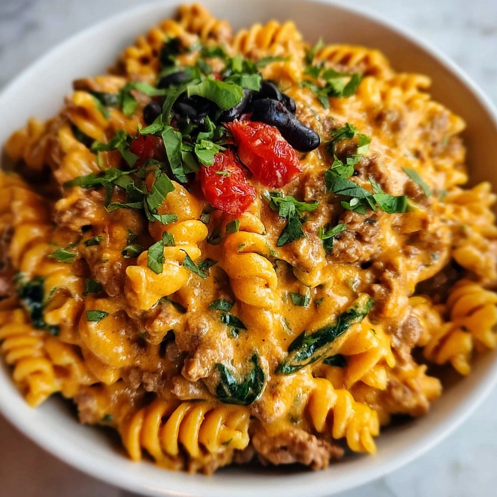 Spicy Queso Protein Pasta Recipe - Recipe Image