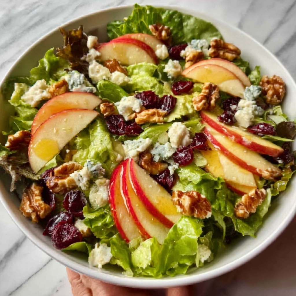 Autumn Apple Salad with Walnuts Cranberries and Feta Recipe - Recipe Image