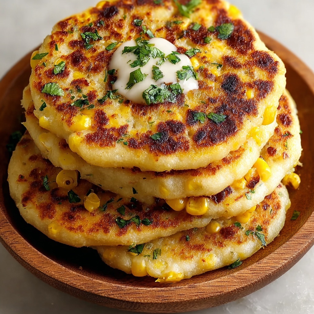 Venezuelan Sweet Corn Cachapas with Mozzarella Recipe - Recipe Image