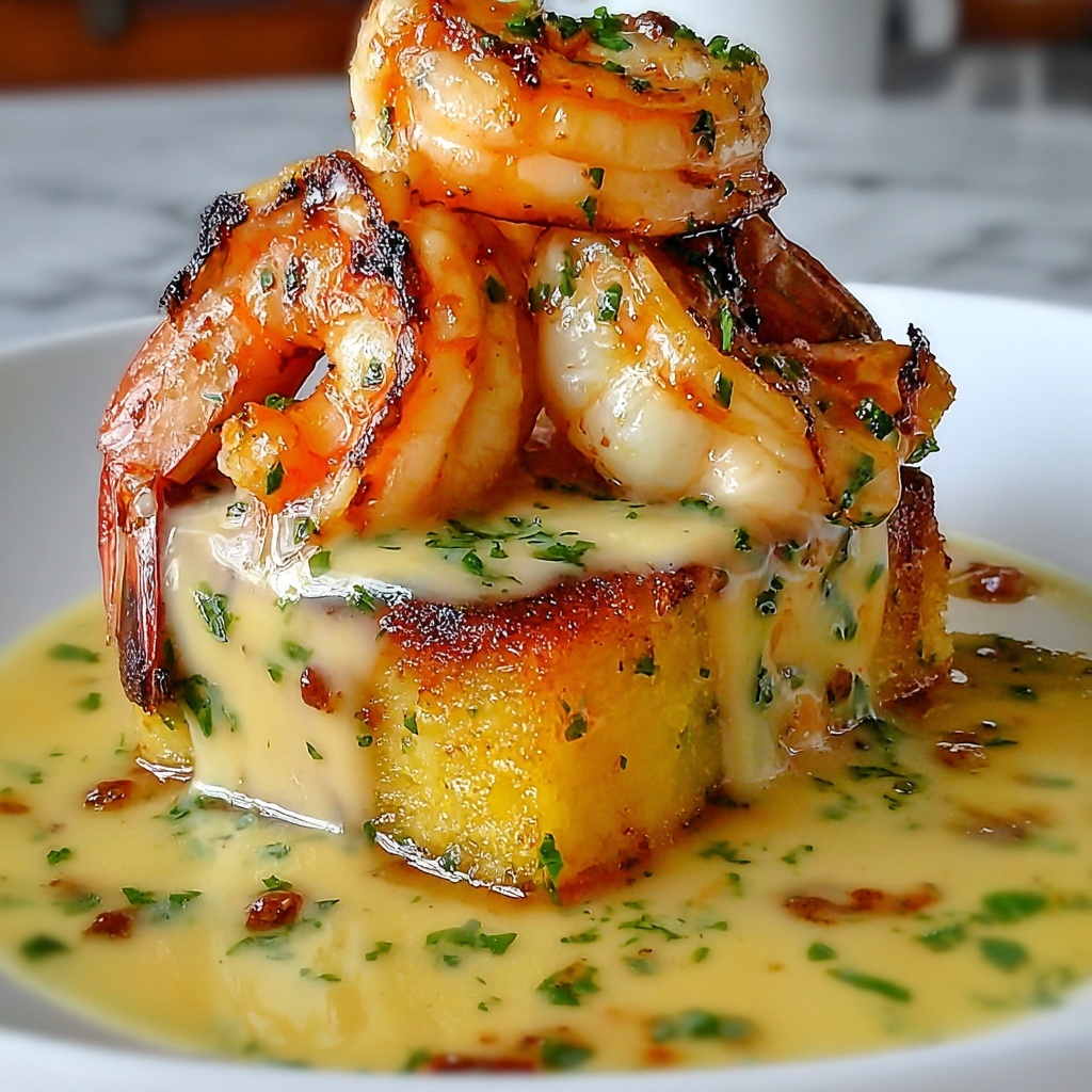 Savory Garlic Shrimp Mofongo Recipe - Recipe Image