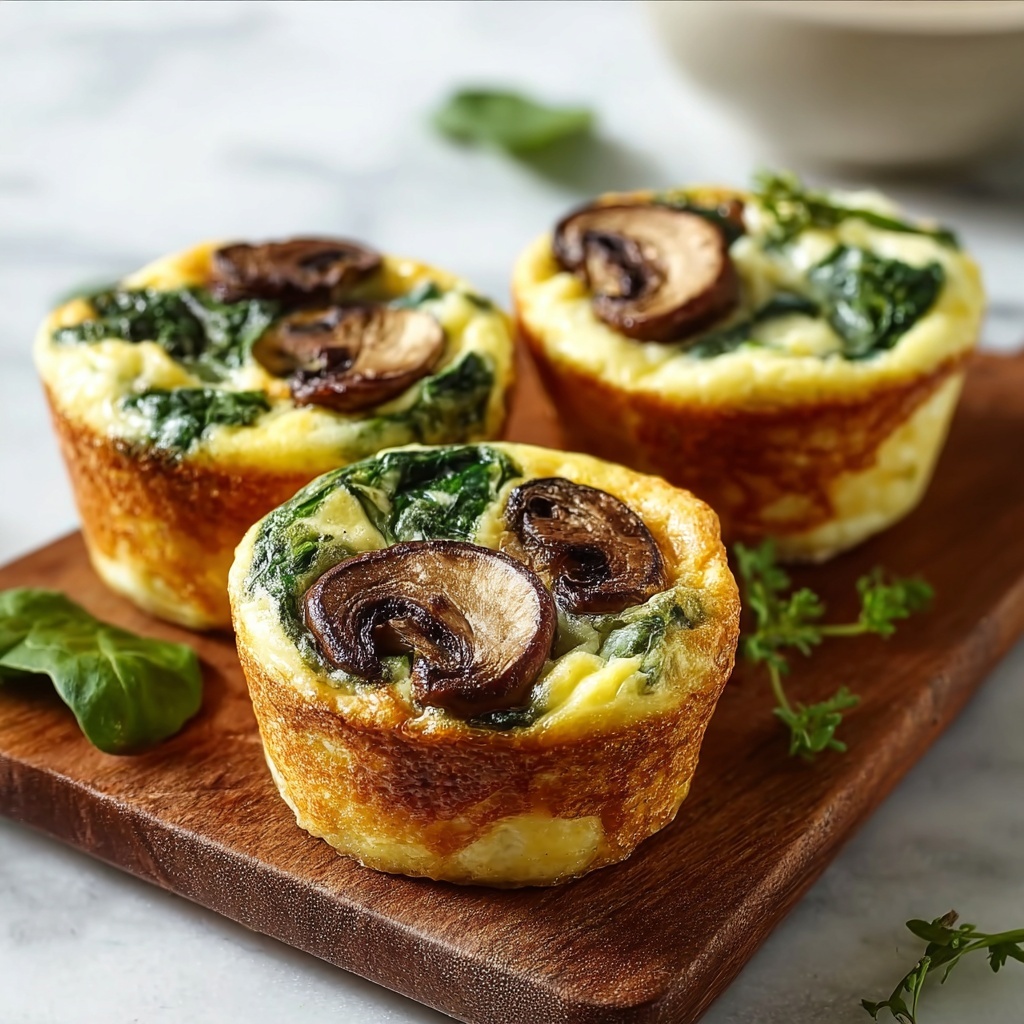 Spinach and Mushroom Quiche Muffins Recipe - Recipe Image