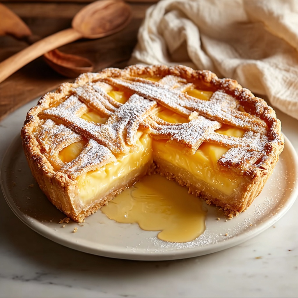 Decadent Golden Greek Honey Pie Recipe - Recipe Image