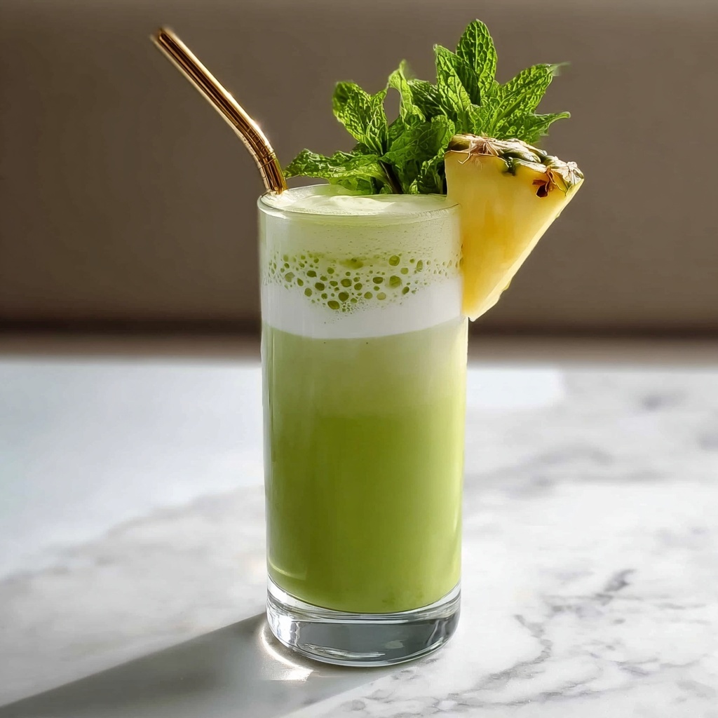 Pineapple Matcha Bliss: A Refreshing Twist for Your Day Recipe - Recipe Image