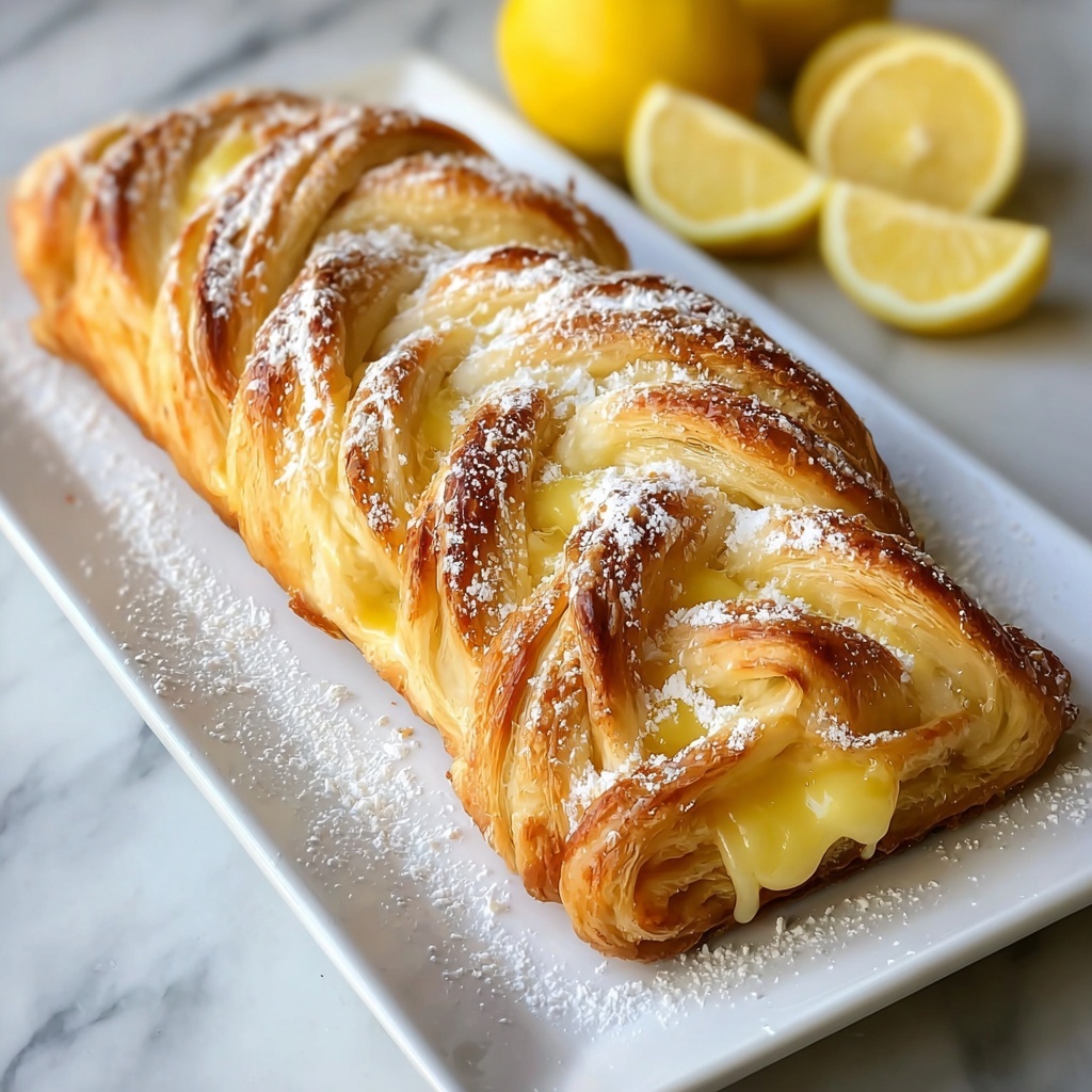 Lemon Cream Cheese Puff Pastry Braid Recipe - Recipe Image