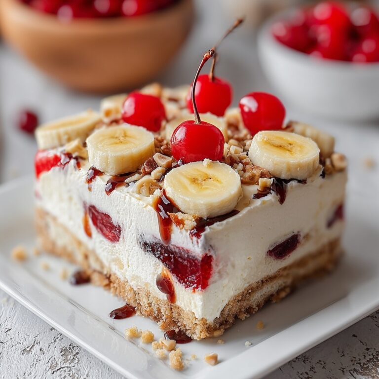 No-Bake Banana Split Cake Recipe