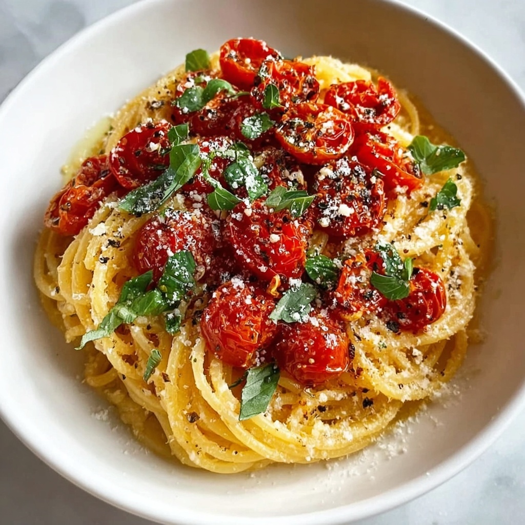Creamy Fresh Tomato Garlic Pasta Recipe - Recipe Image