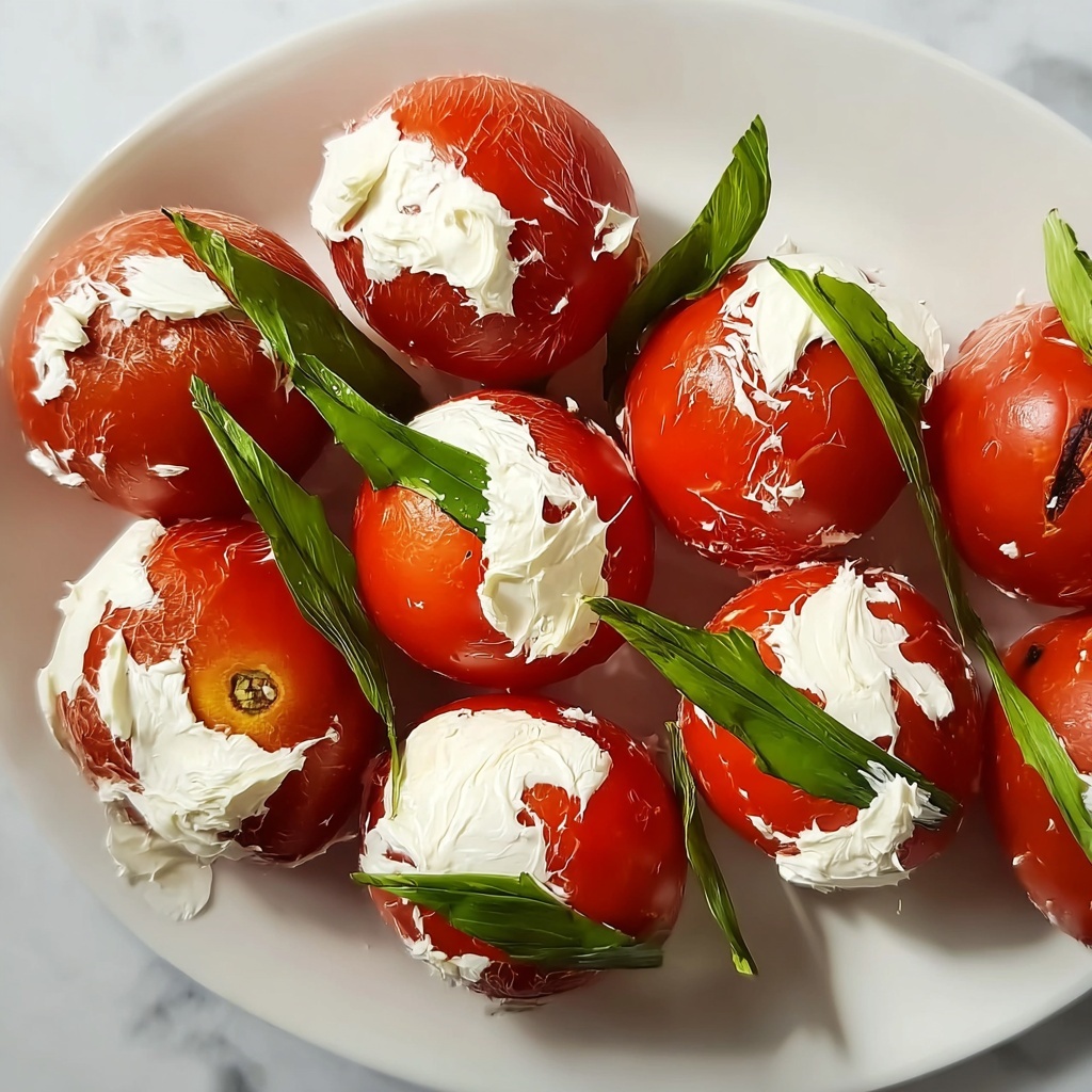 Tulip Tomatoes: Cream Cheese-Stuffed Cherry Tomato Appetizer Recipe - Recipe Image
