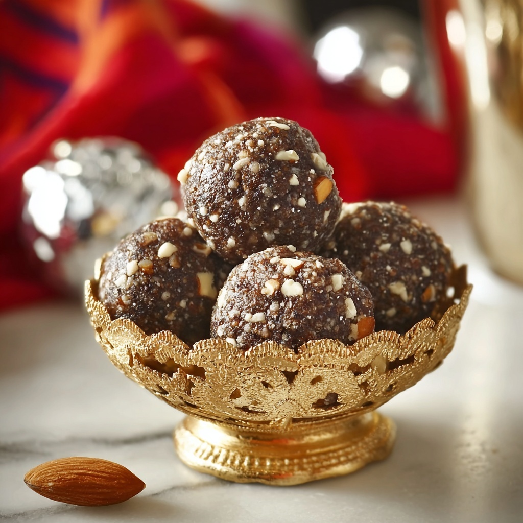 Almond Date Ladoo: Guilt-Free Nut and Date Energy Balls Recipe - Recipe Image