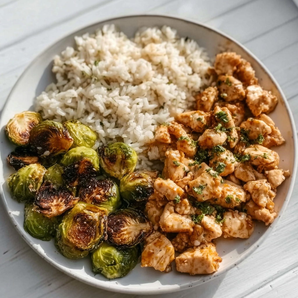 Air Fryer Sweet Chili Chicken and Brussels Sprouts Recipe - Recipe Image