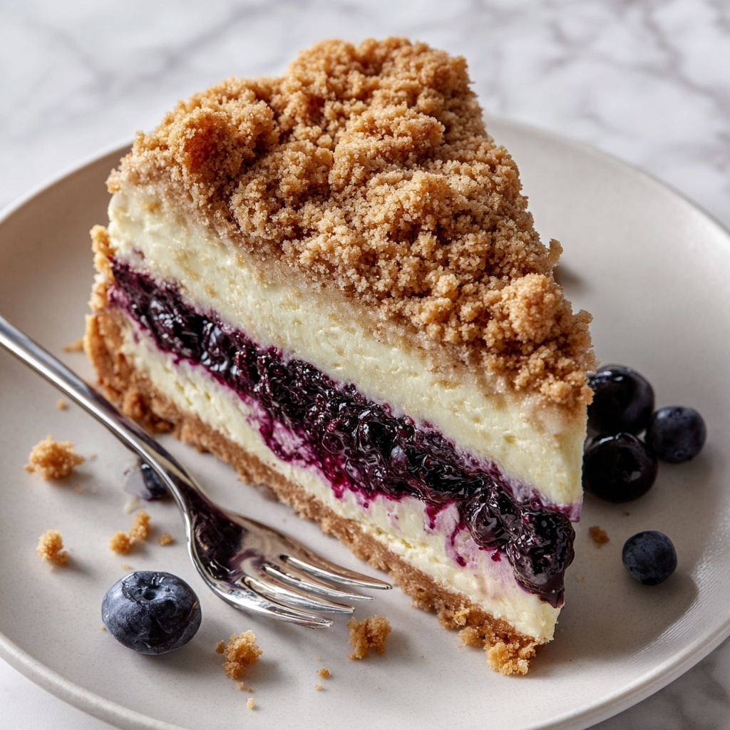 Blueberry Crumble Cheesecake Recipe - Recipe Image