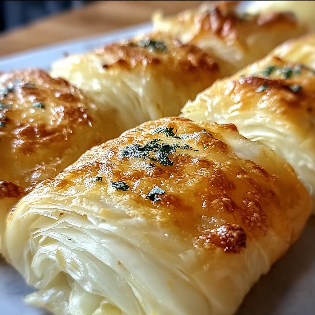 Cheesy Garlic Butter Roll-Ups Recipe - Recipe Image