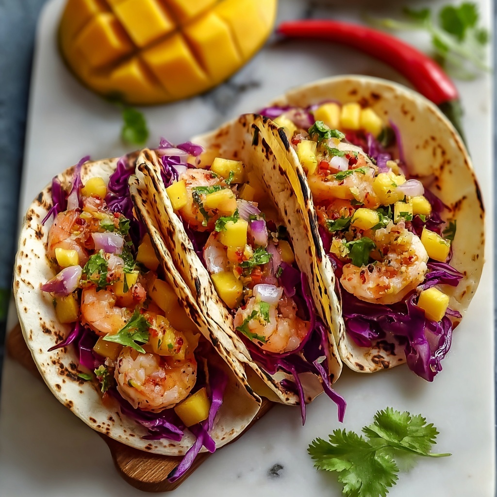 Zesty Shrimp Tacos with Fresh Mango Salsa Recipe - Recipe Image