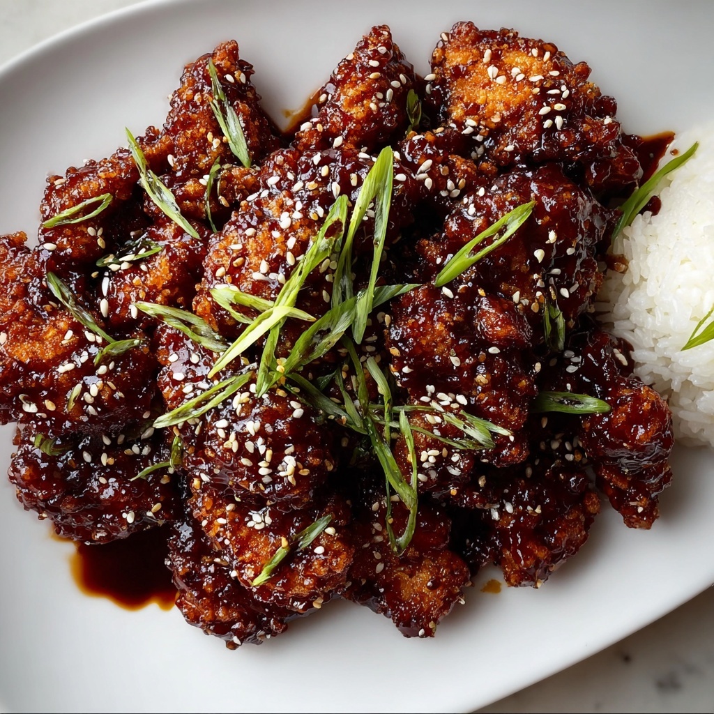 Crispy Asian Sesame Chicken with Sticky Glaze Recipe - Recipe Image