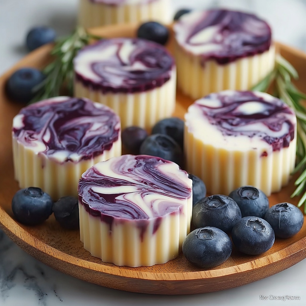 Blueberry Swirl Yogurt Bites Recipe - Recipe Image