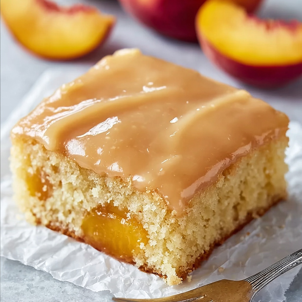 Brown Sugar Peach Cake Recipe - Recipe Image