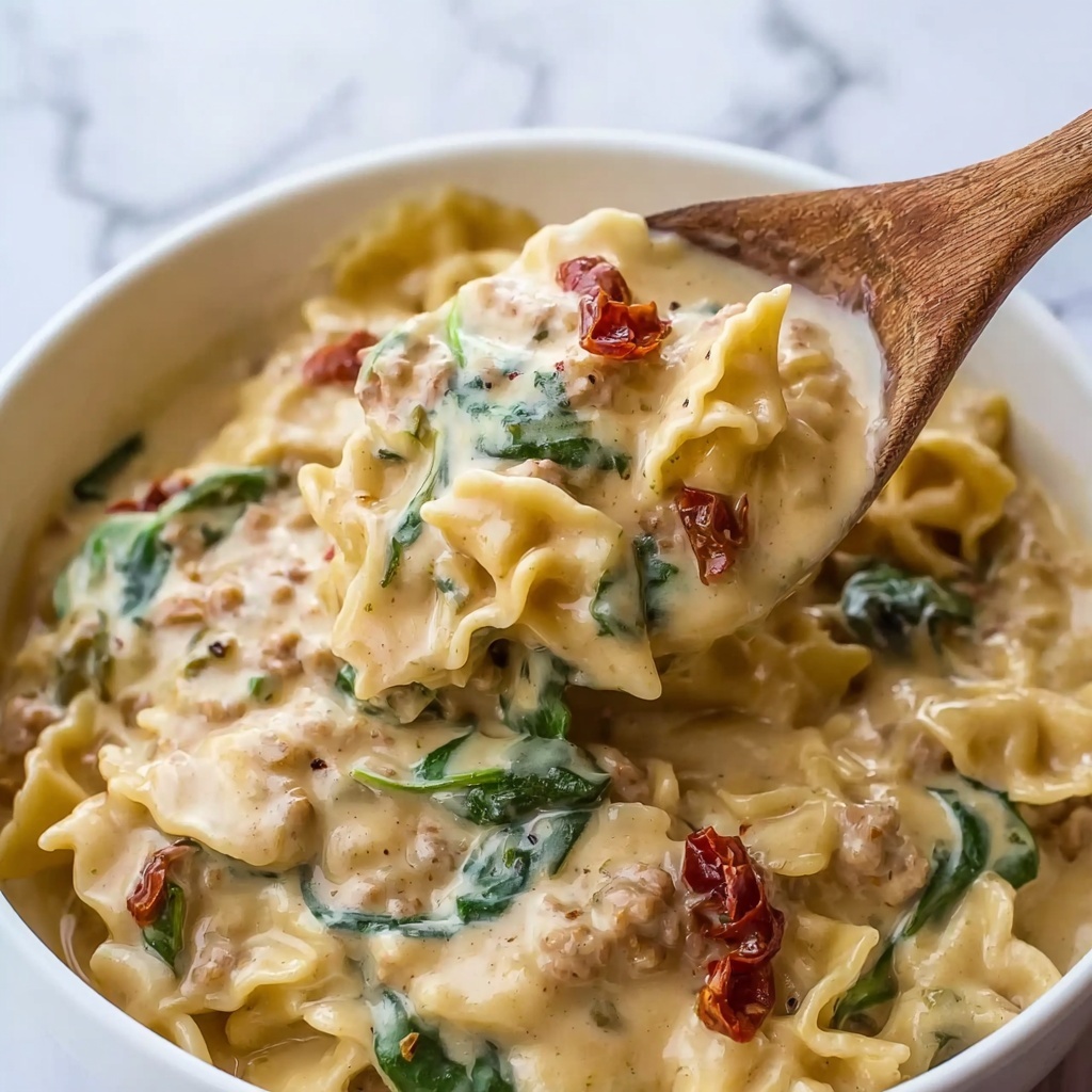 Slow Cooker White Lasagna Soup Recipe - Recipe Image