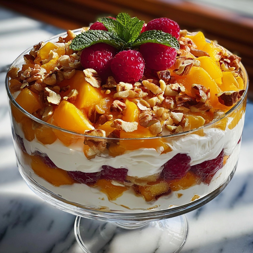 Peach Cobbler Cheesecake Salad Recipe - Recipe Image