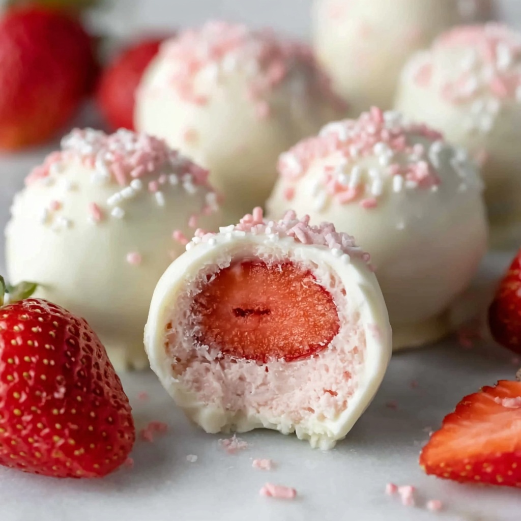 White Chocolate Strawberry Truffles Recipe - Recipe Image