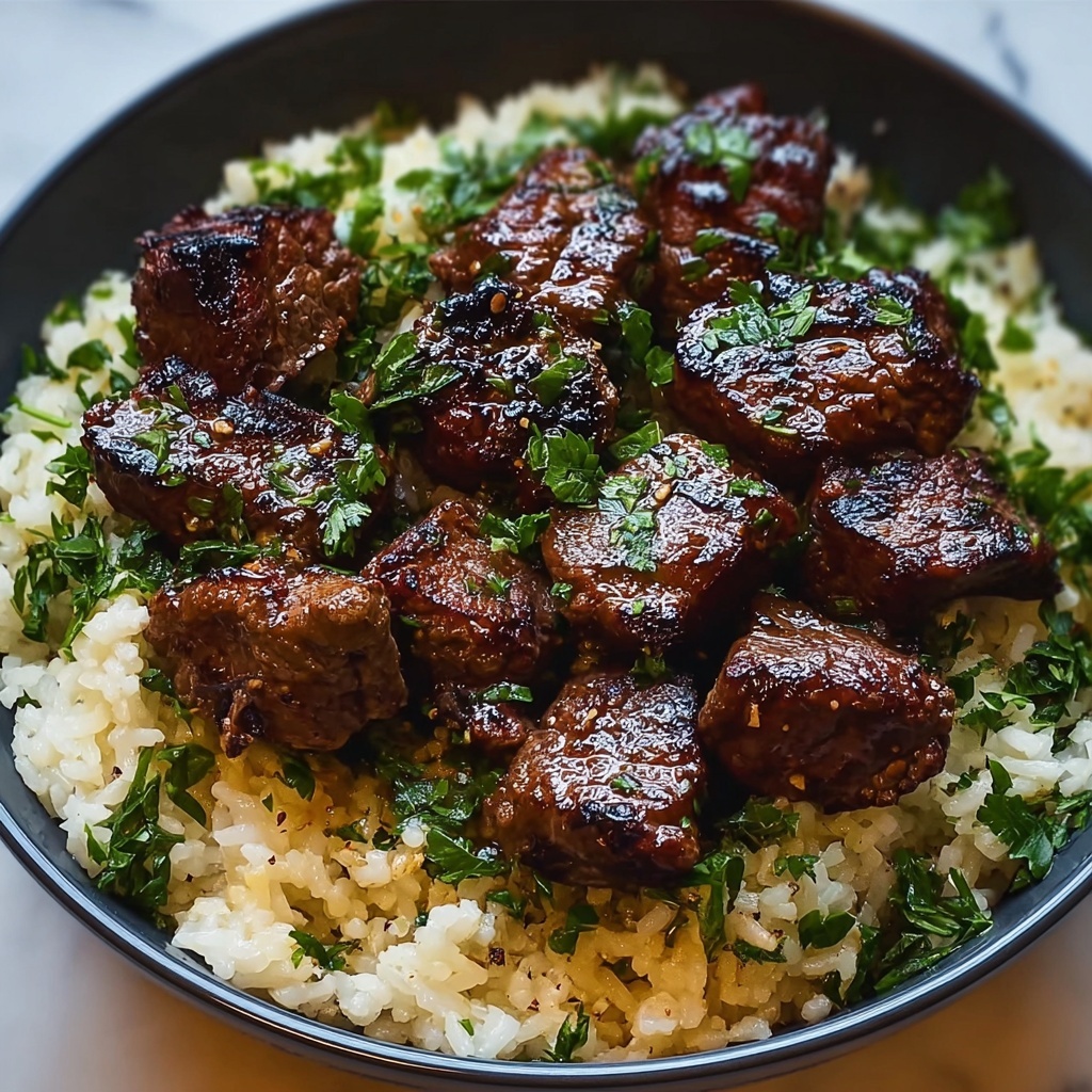 Honey Garlic Butter Steak and Rice Skillet Recipe - Recipe Image