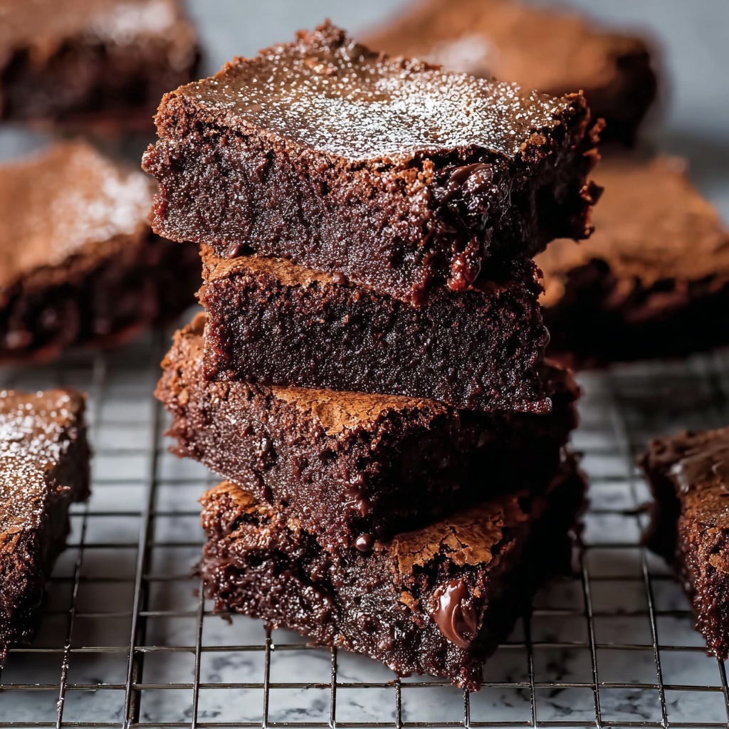 Rich and Decadent Easy Chocolate Brownies Recipe - Recipe Image