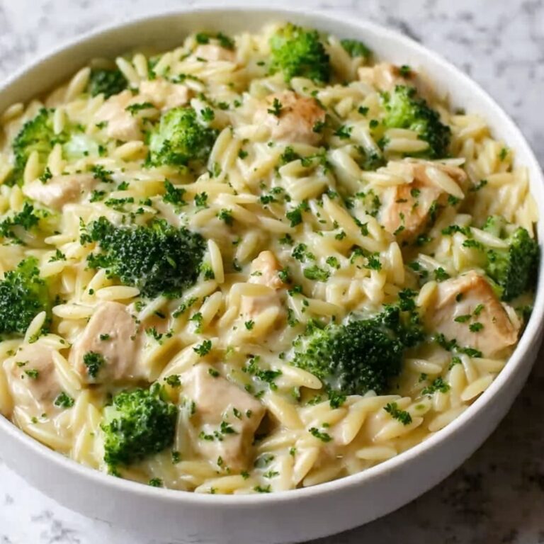 Cheesy Chicken Broccoli Orzo Recipe