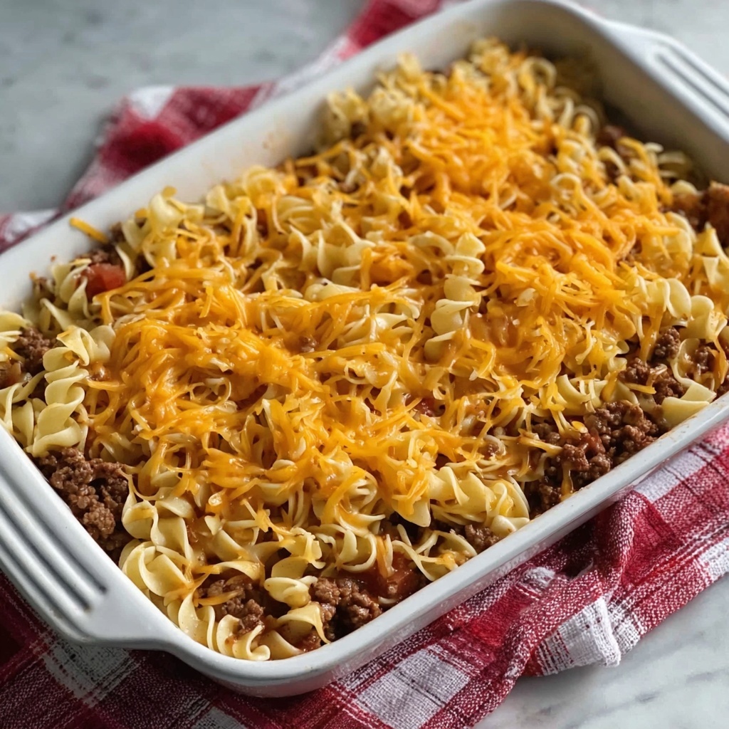 Amish Country Casserole (Hearty Homestyle Beef and Noodle Bake) Recipe - Recipe Image