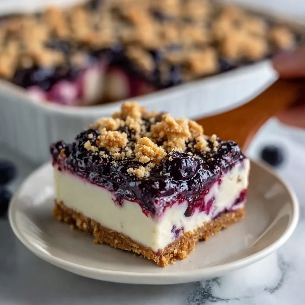 Lavender and Blueberry Cheesecake Bars Recipe - Recipe Image