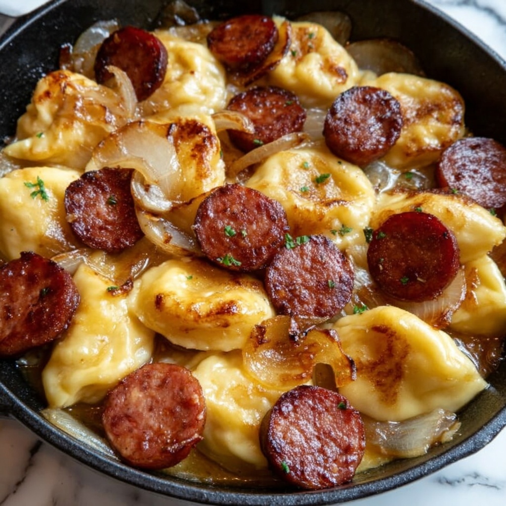 Pierogies and Kielbasa Skillet Dinner Recipe - Recipe Image