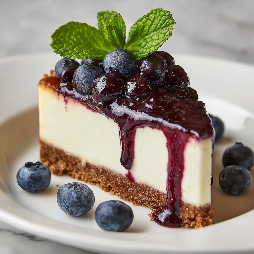 No-Bake Blueberry Cheesecake Recipe - Recipe Image