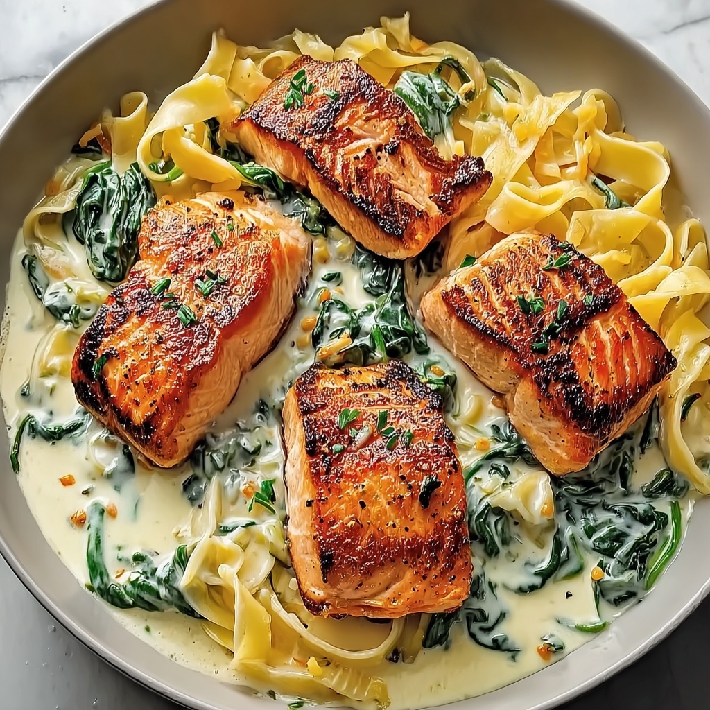 Creamy Salmon Florentine Recipe - Recipe Image
