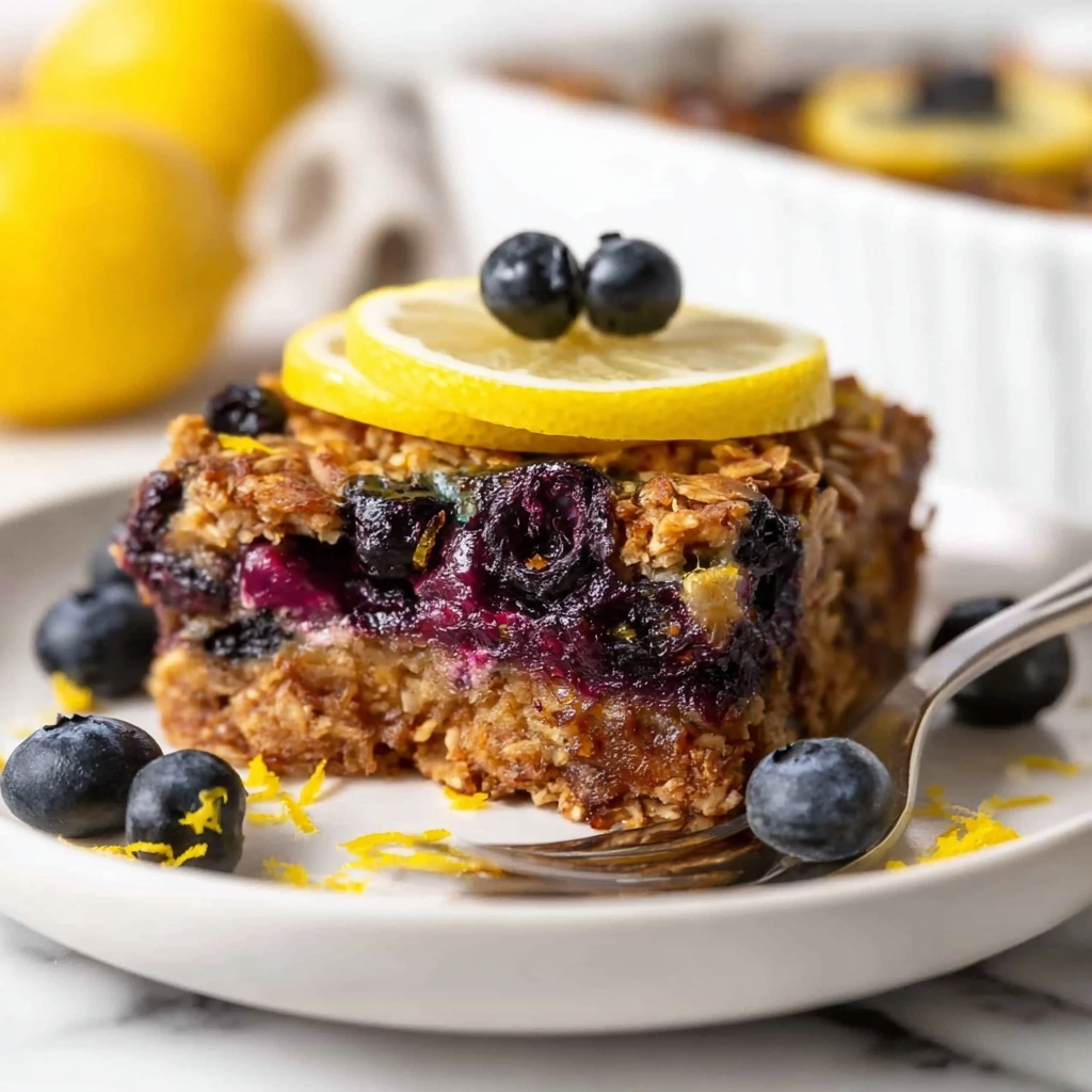 Lemon Blueberry Baked Oatmeal Recipe - Recipe Image
